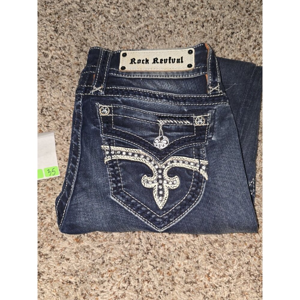 Womens Rock Revival Skinny Jeans Size 26 / 30' Inseam / Jen Skinny